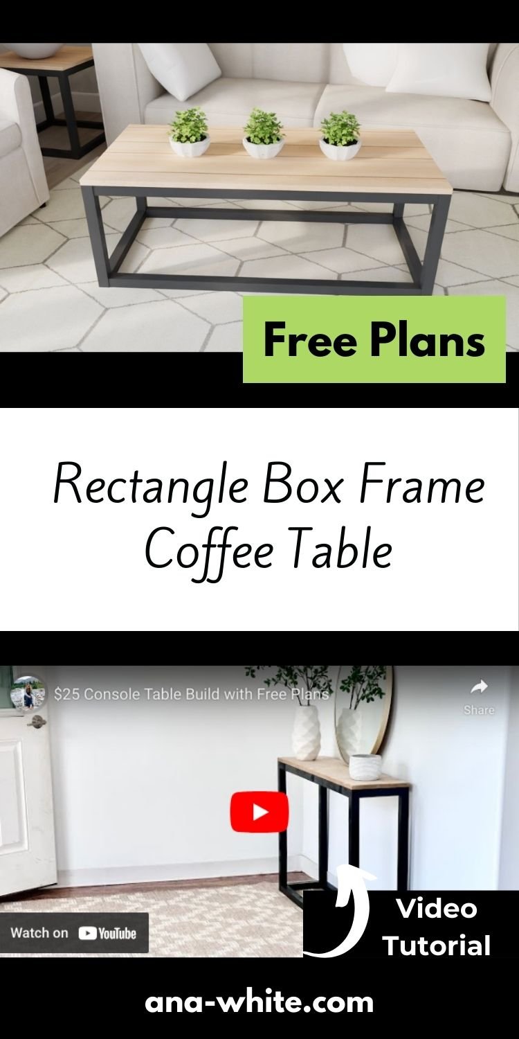 Rectangle Box Frame Coffee Table