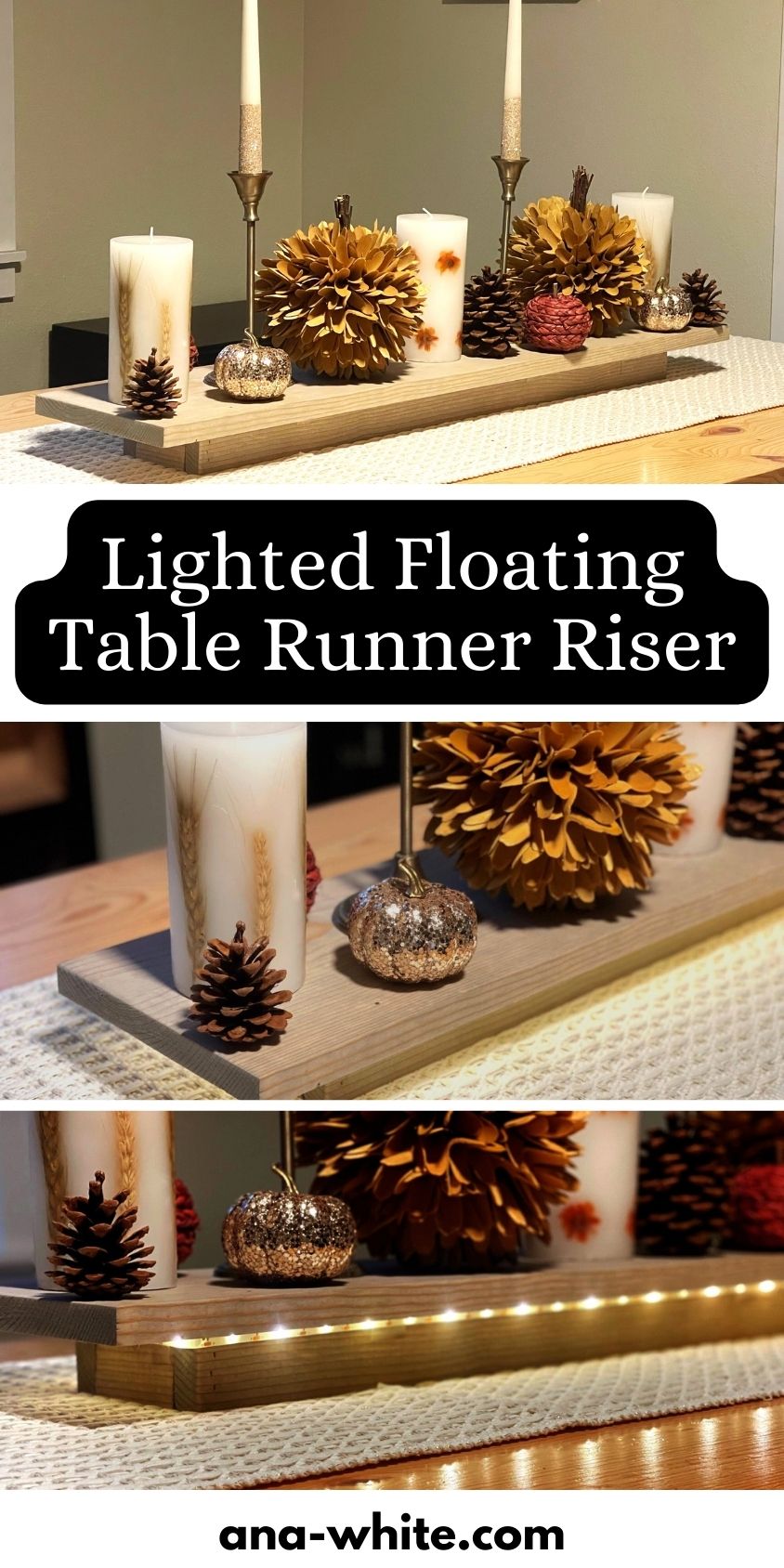 Lighted Floating Table Runner Riser