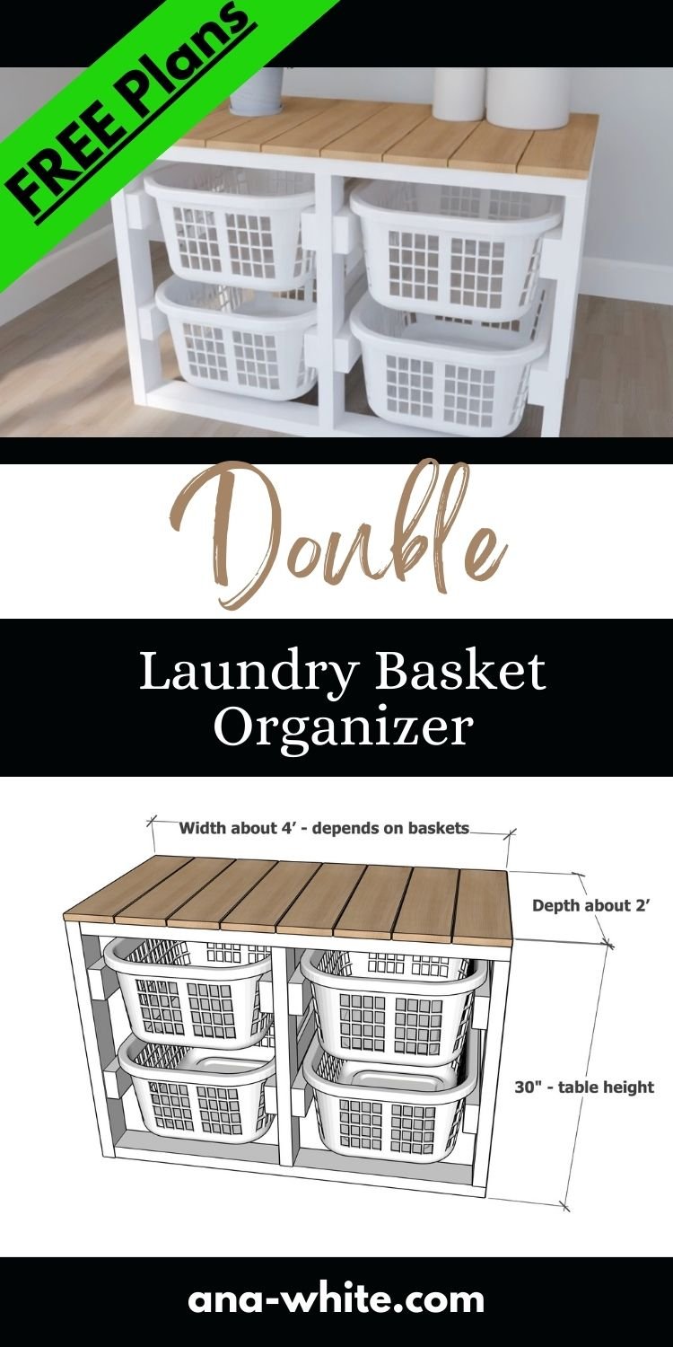 Double Laundry Basket Organizer
