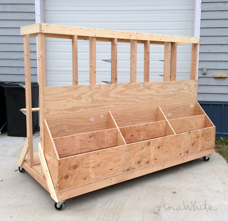 lumber and plywood storage cart
