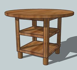 storage dining table plans round