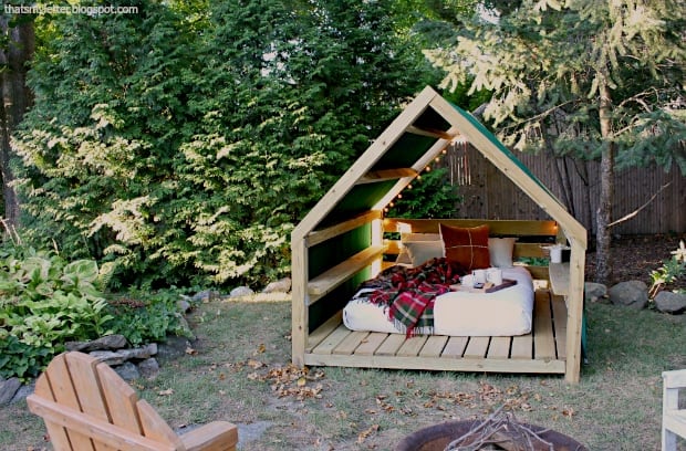 diy outdoor bed retreat 