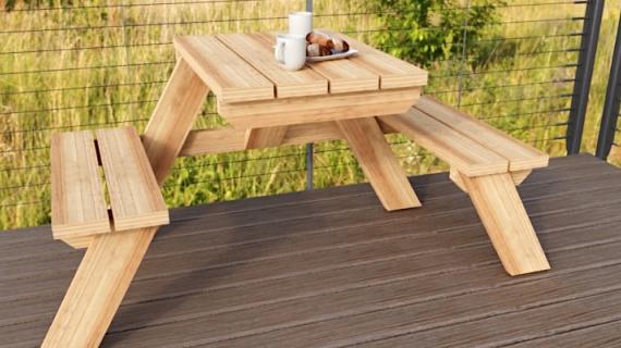 two person picnic table plans