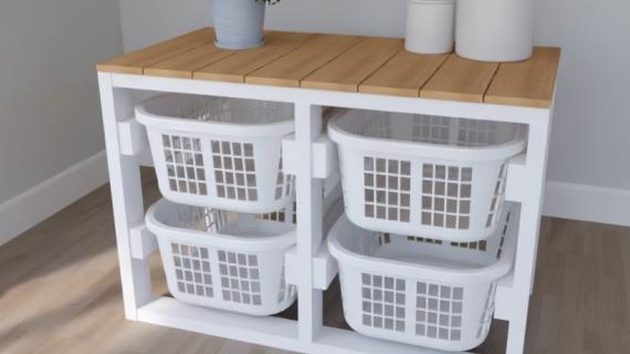 open frame laundry basket dresser free plans