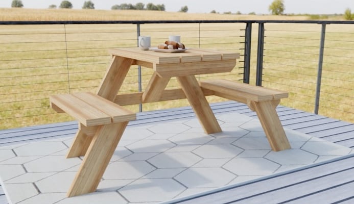 two person picnic table plans free