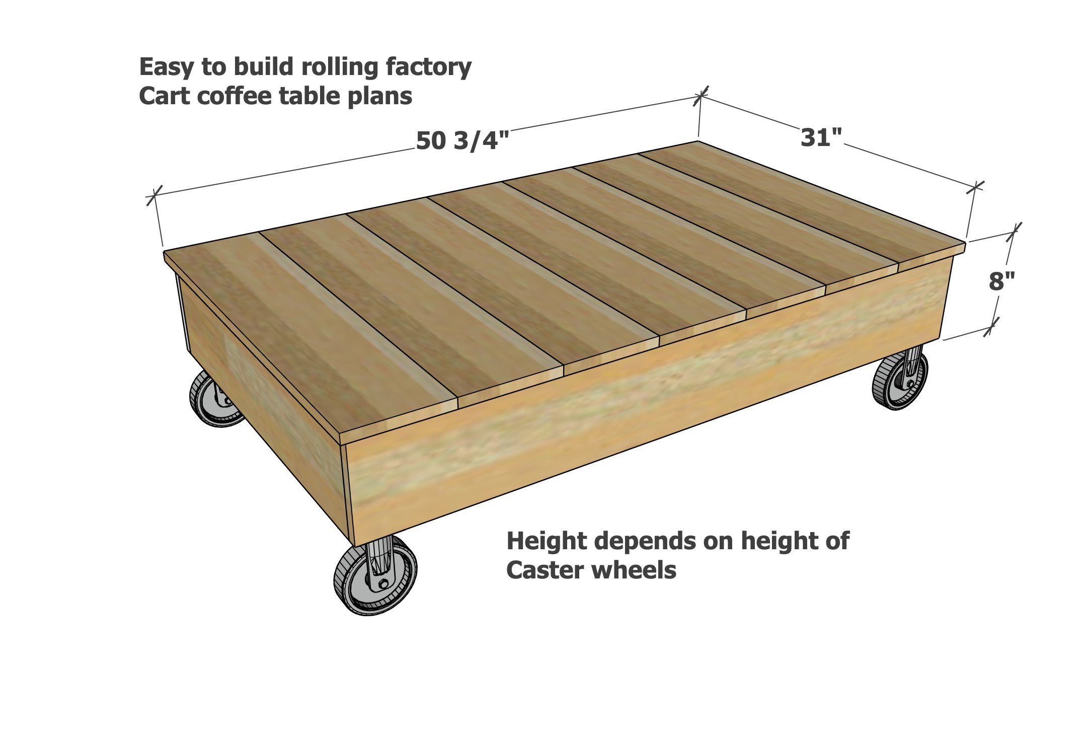 factory cart coffee table plans