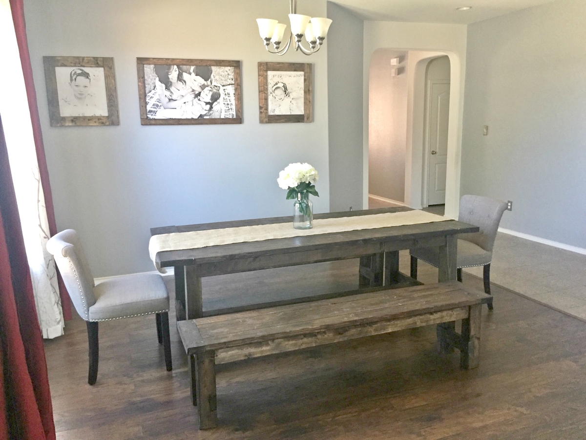 white farmhouse dining room table