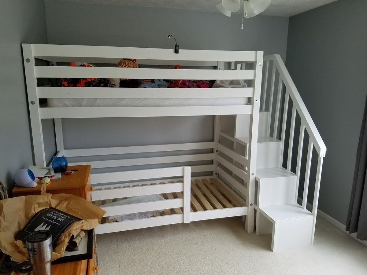Ana White Classic Bunk Beds Re-Imagined With Stairs ...