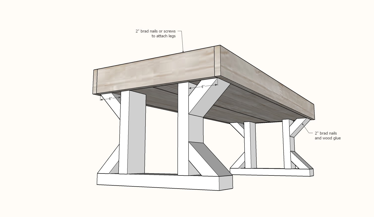modern farmhouse coffee table plans