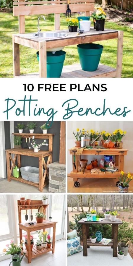 Potting Benches 10 Free Plans