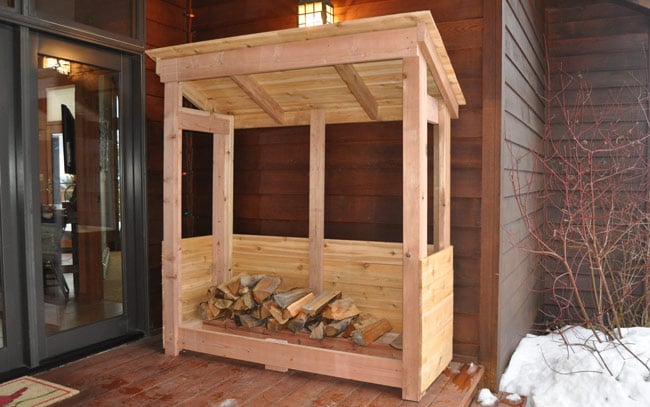 wood rack with roof outdoor wood storage