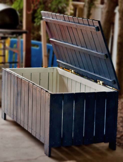 outdoor storage bench plans