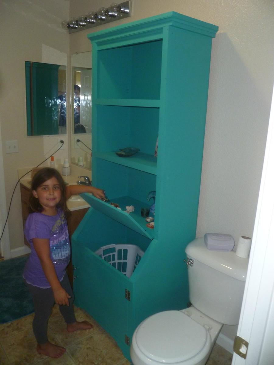 Bathroom Armoire With Laundry Hamper Ana White Woodworking Projects