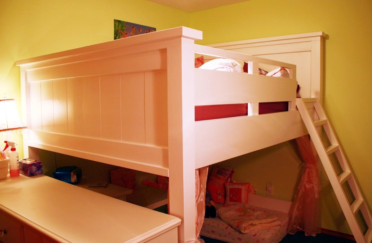 loft bed double plans low farmhouse tall mattress beds ana too bunk diy build plan bottom bedroom desk furniture projects