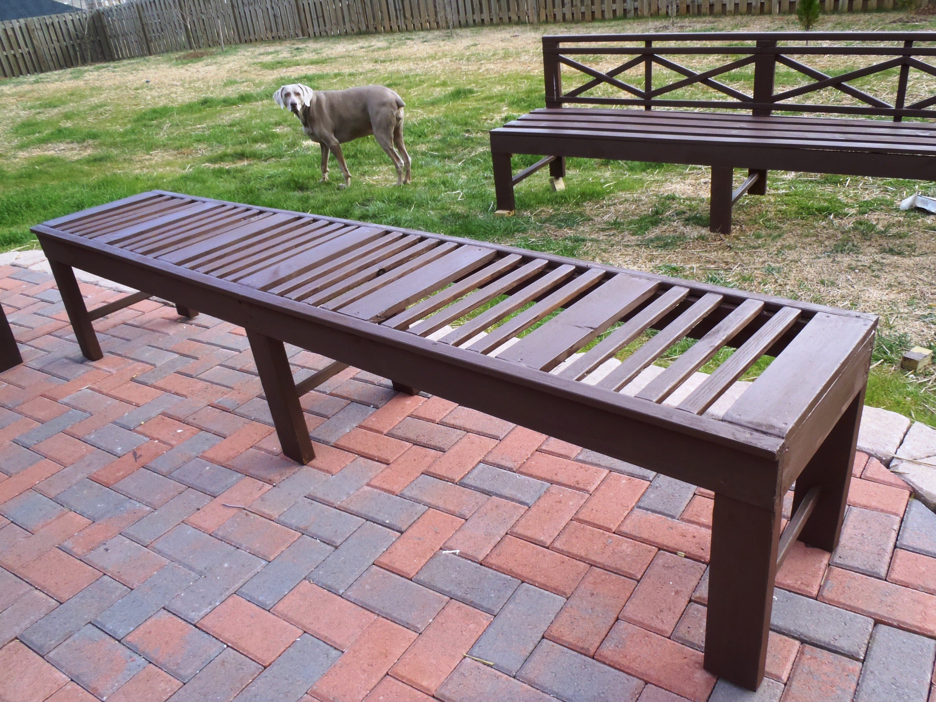 Ana White Modified sturdy bench and Weatherly sofa - DIY 