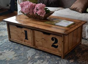 coffee table with huge storage drawer