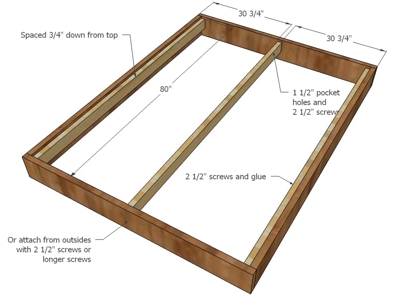 woodworking plans queen size platform bed