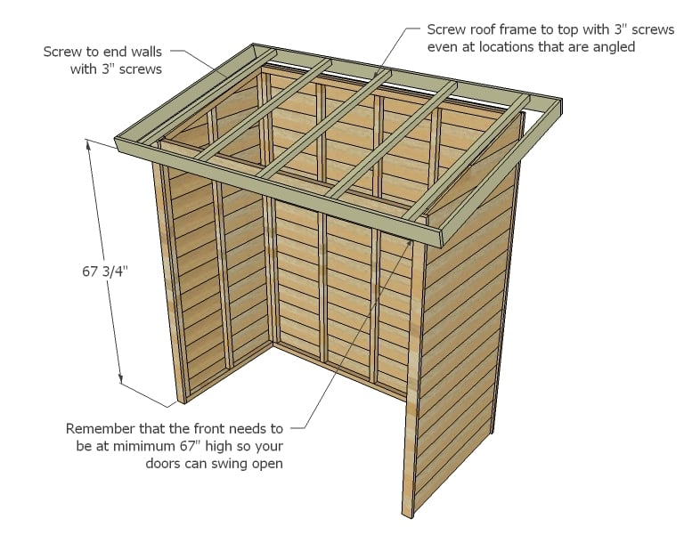 Flat Roof Shed Design Ana white build a small cedar fence picket 