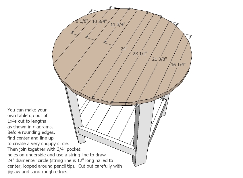Ana White | Build a Benchright Round End Tables | Free and Easy DIY ...
