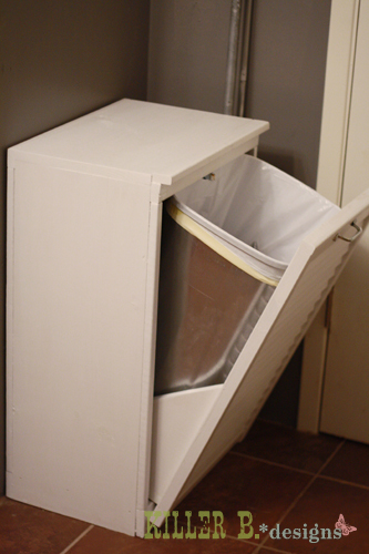 ana white | tilt out trash cabinet with shutter door - diy projects