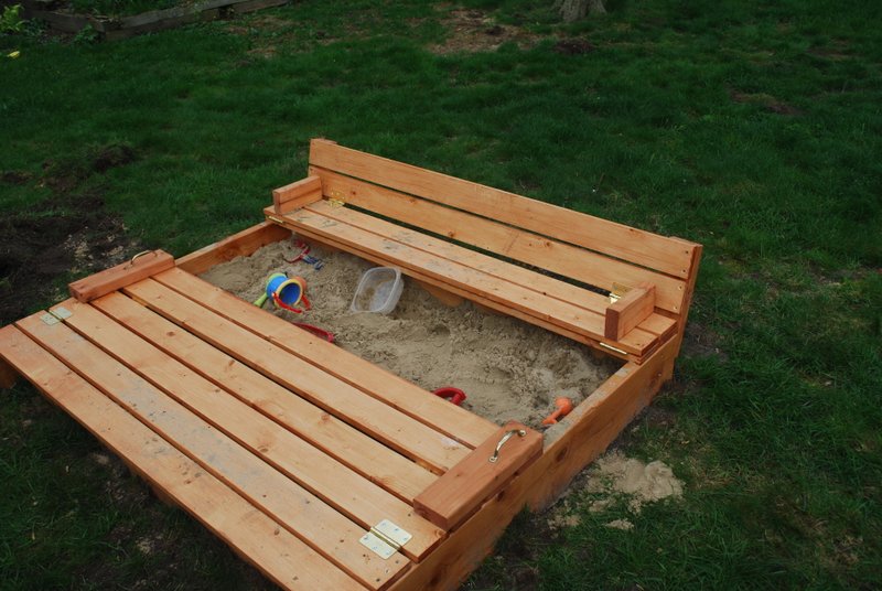 Ana White Sandbox with Benches DIY Projects