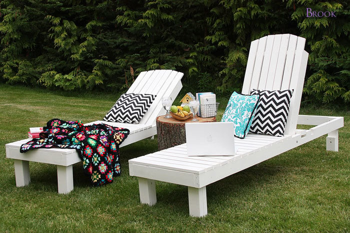 Ana White | $35 Wood Chaise Lounges - DIY Projects