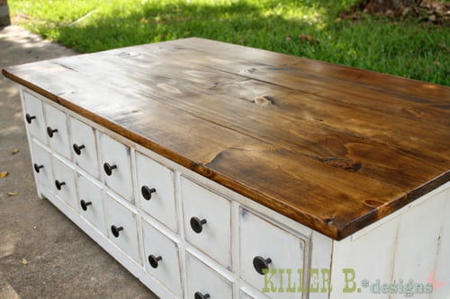 easy to build coffee table with large trundle drawer