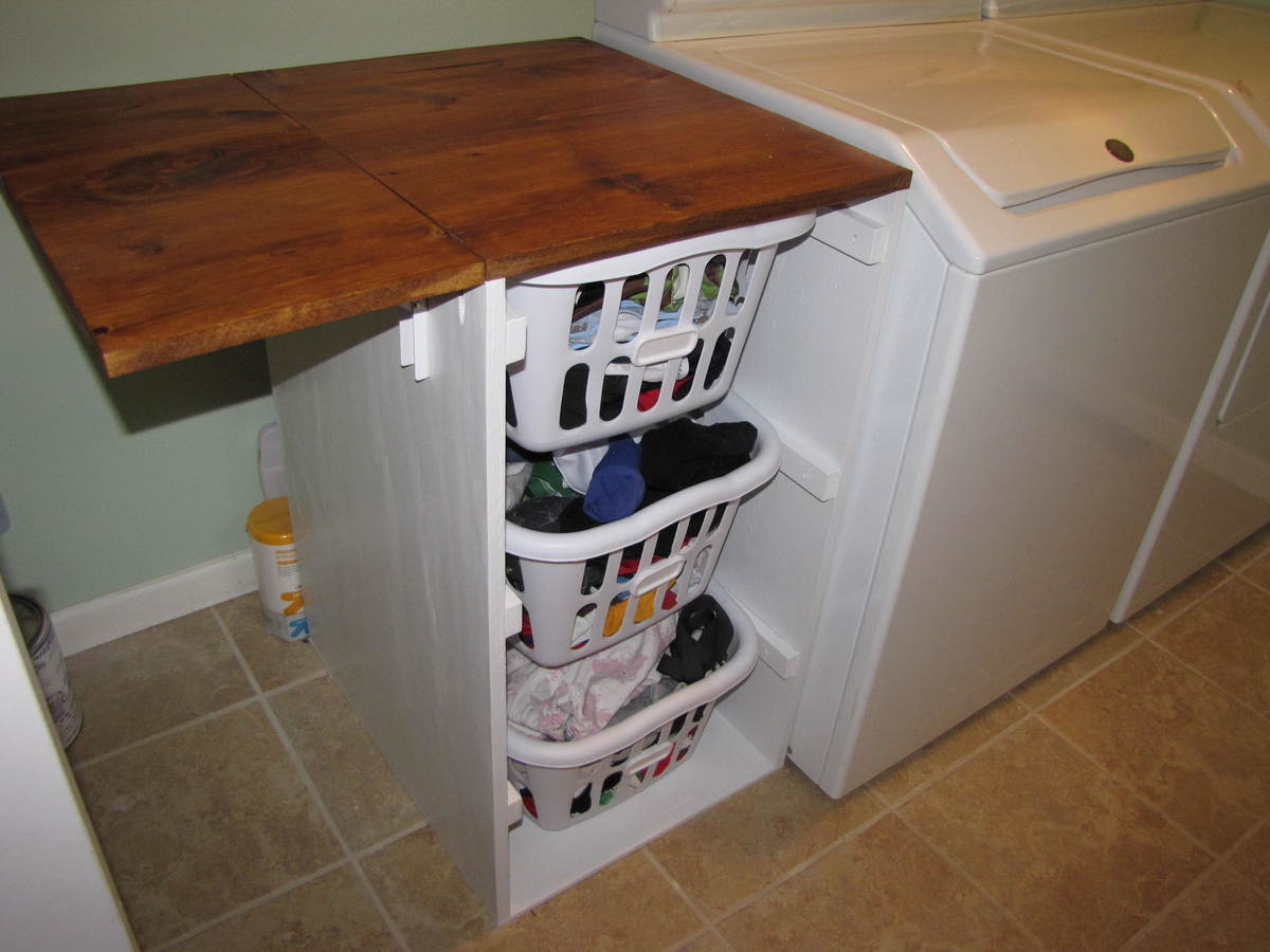 Shorter Brook laundry basket dresser with folding table | Do It 