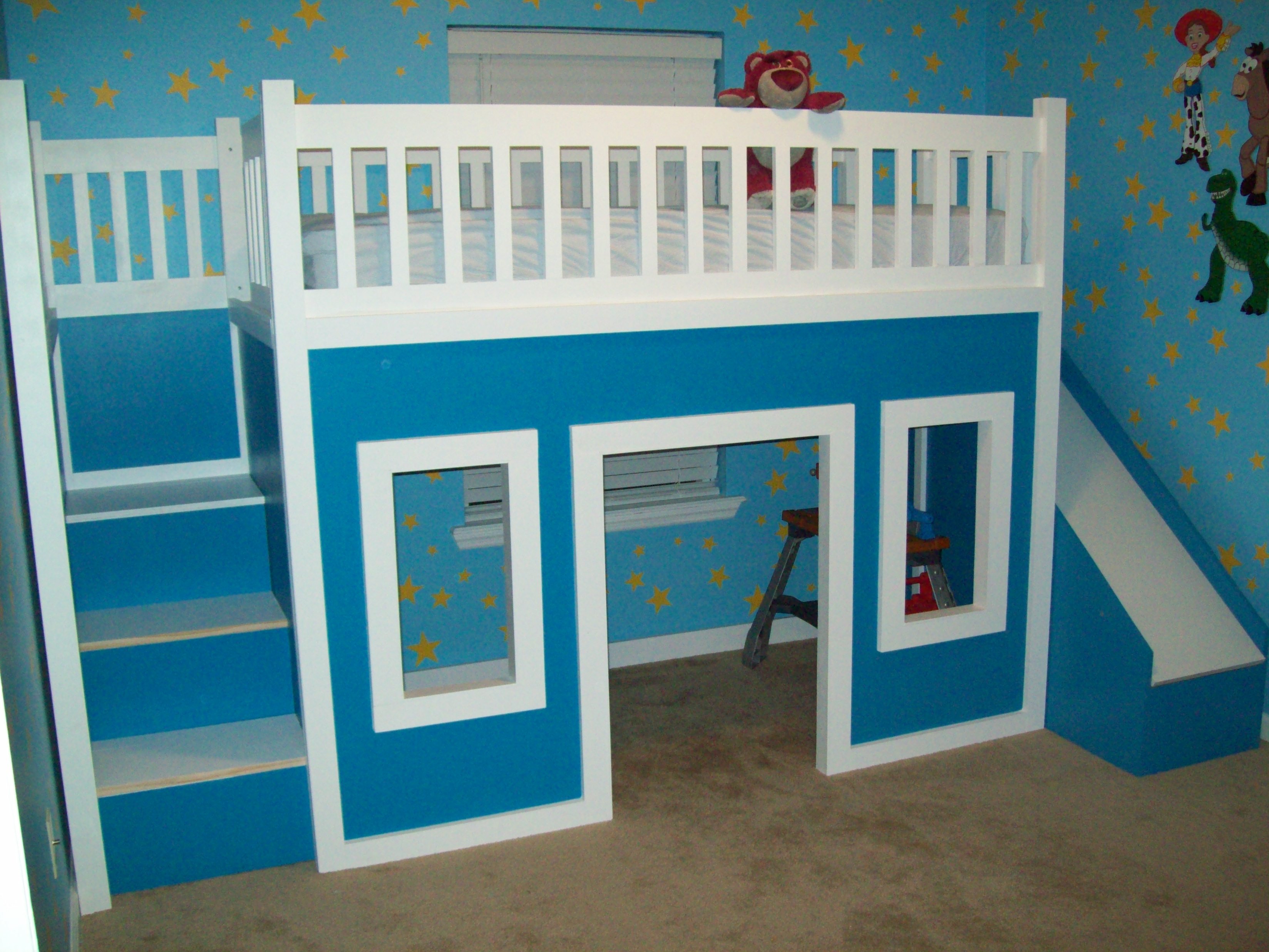 Playhouse Loft Bed With Stairs
