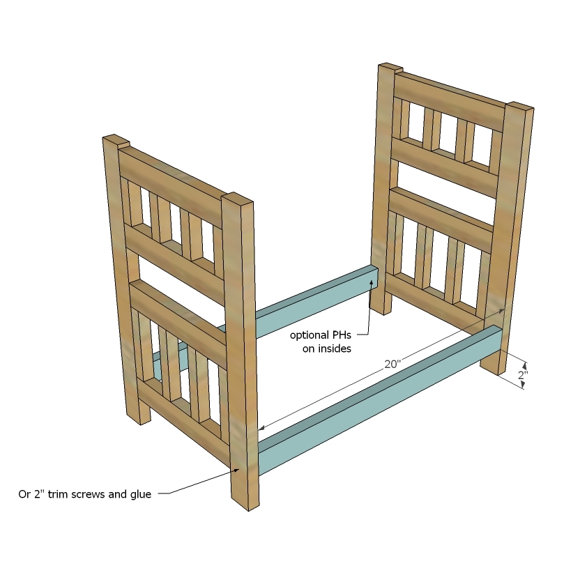 Girl Bunk Bed Plan http://ana-white.com/2012/12/plans/camp-style-bunk 