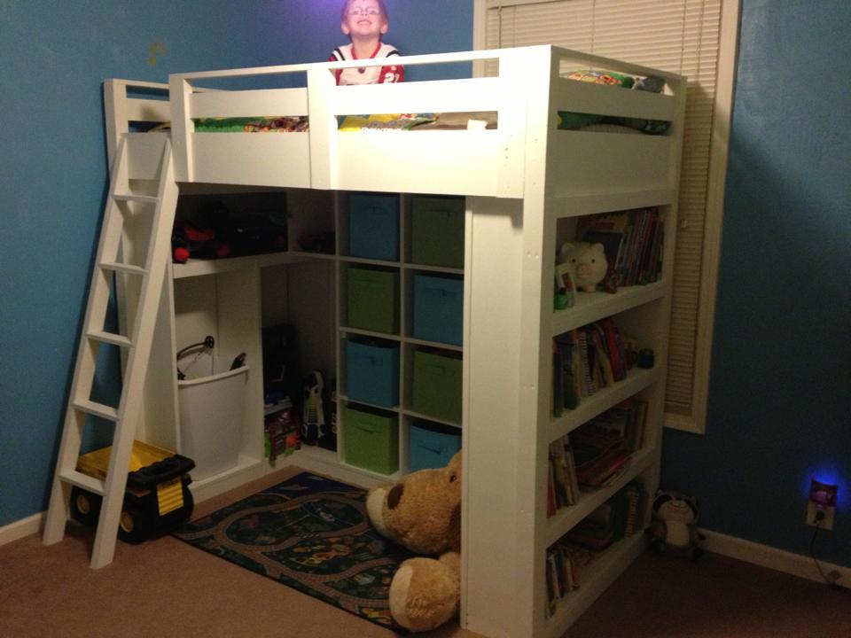 ana white loft bed - diy projects