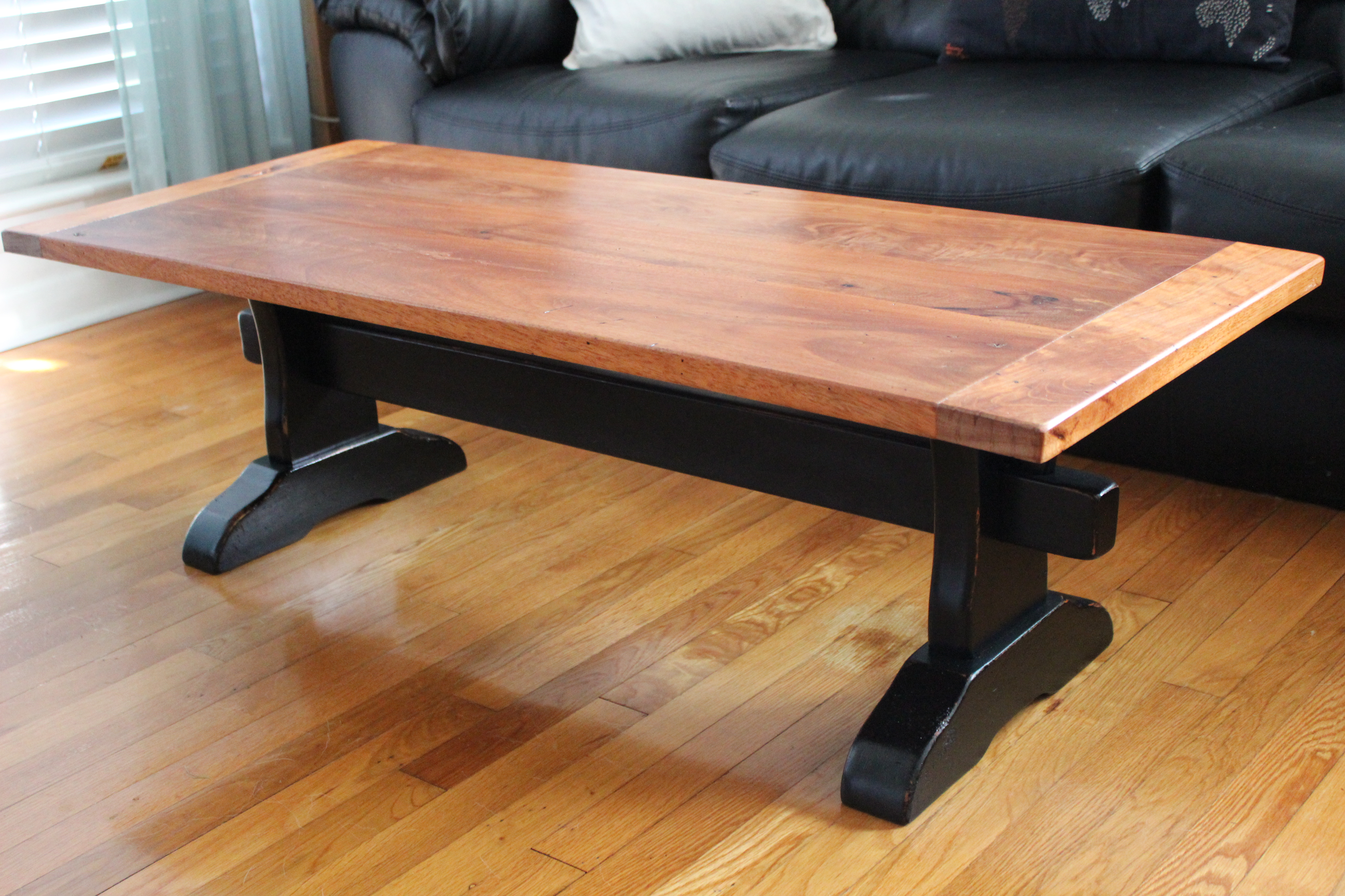 Ana White | Trestle Table with Mahogany Top - DIY Projects