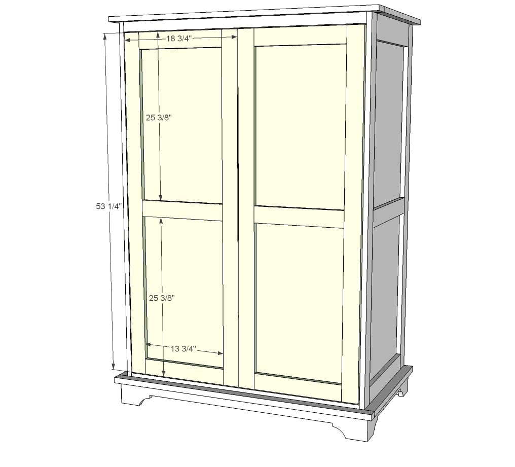 Wooden How To Build An Armoire Closet PDF Plans