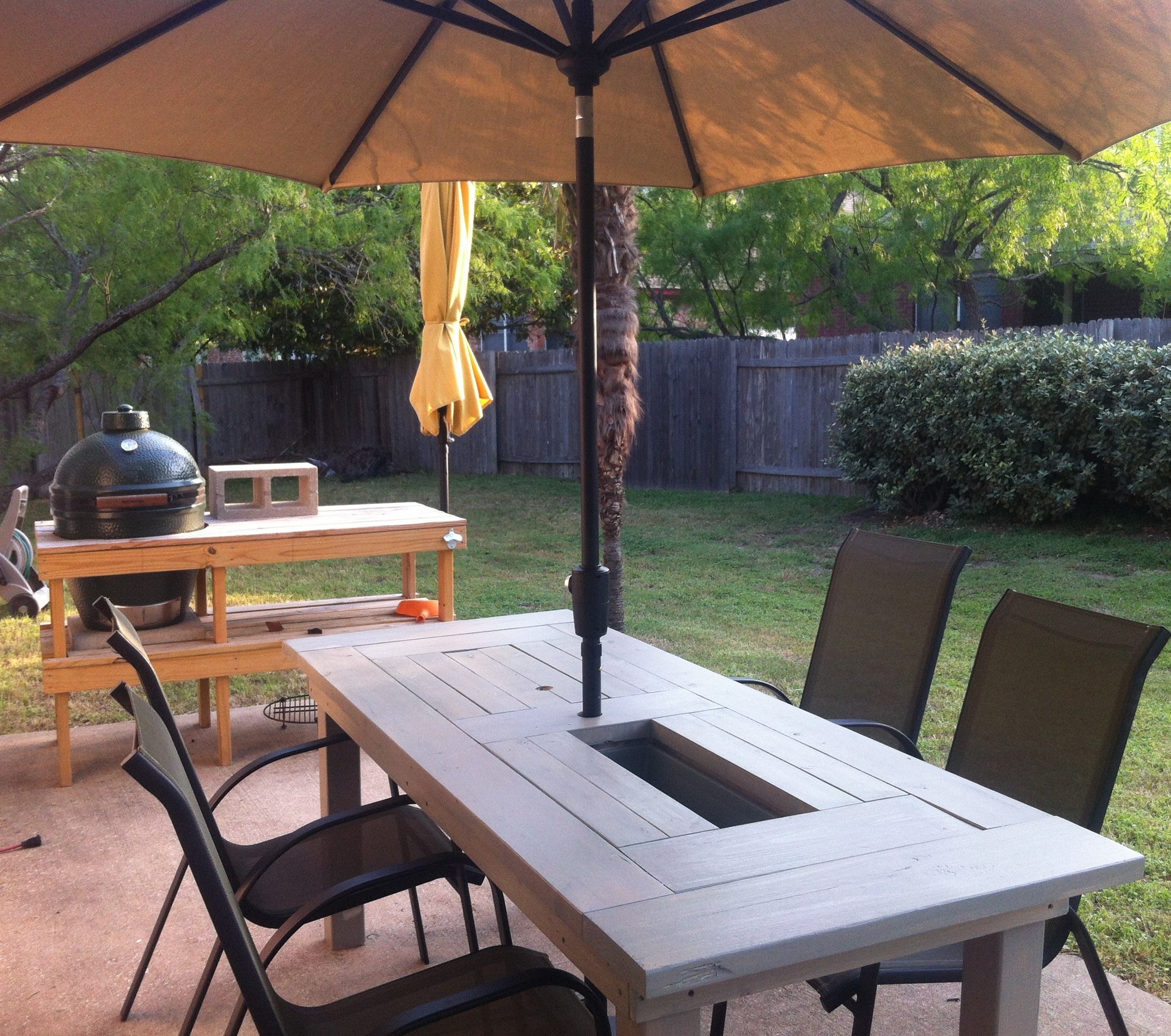 Ana White | Patio Table with Built-in Beer/Wine Coolers - DIY Projects
