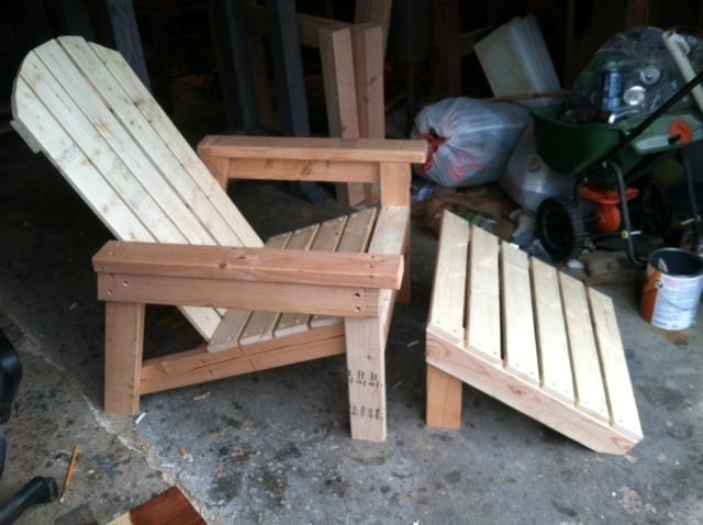 ... adirondack chair plans home depot ottoman for an Adirondack Chair