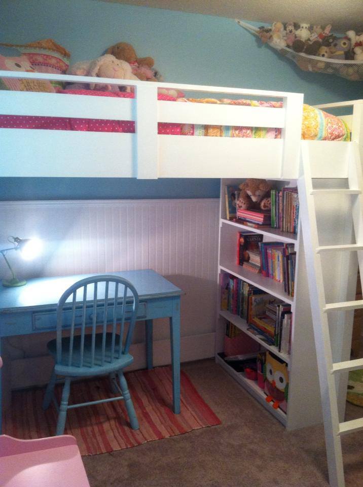 loft bed beds ana bunk sweet diy teens projects bedroom yourself desk additional boys