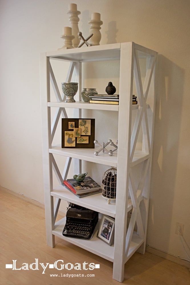 Ana White | Rustic X Tall Bookshelf - DIY Projects