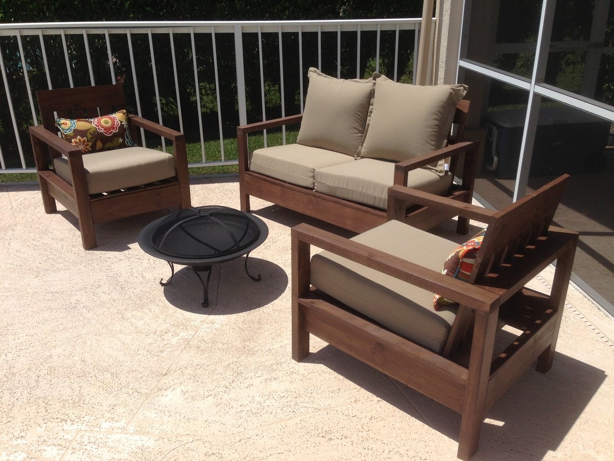modern outdoor chair frame diy plans