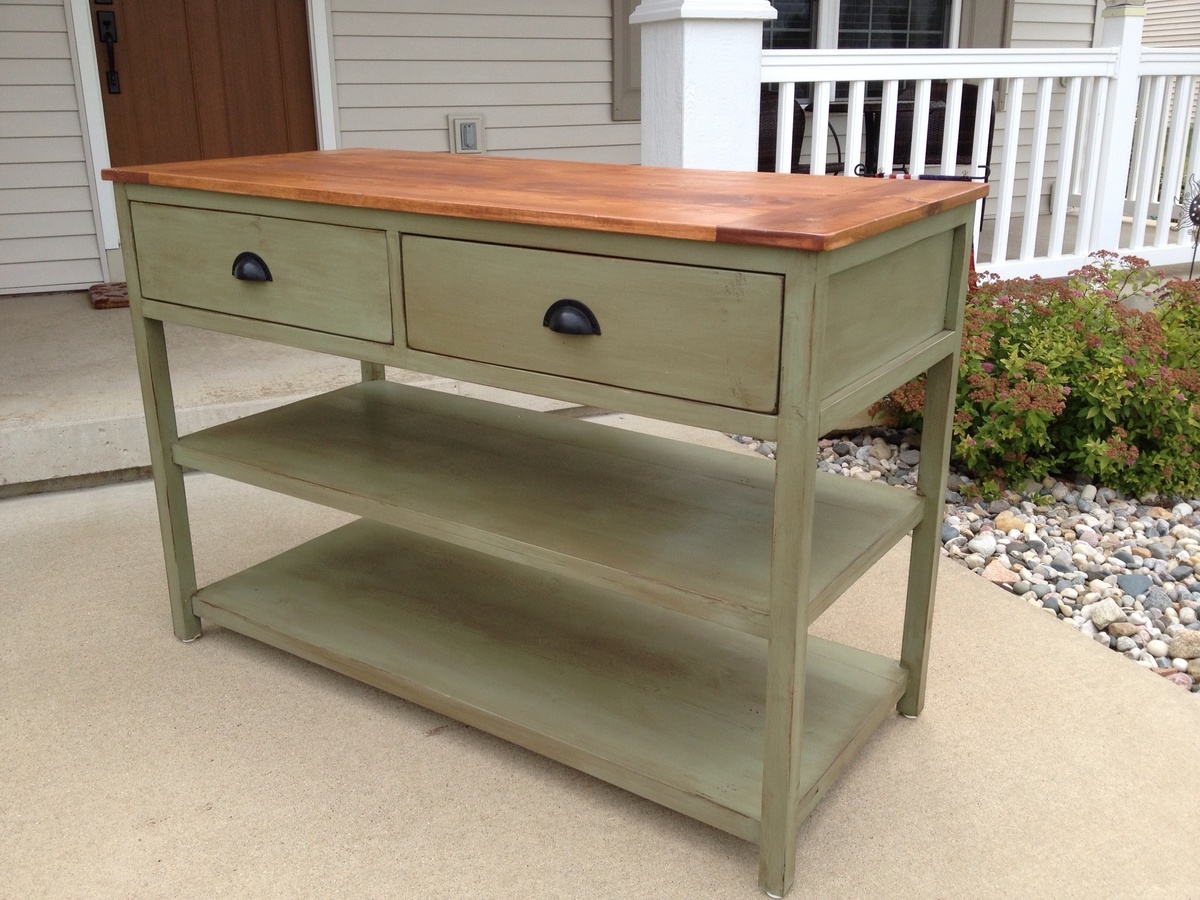 console table as kitchen table