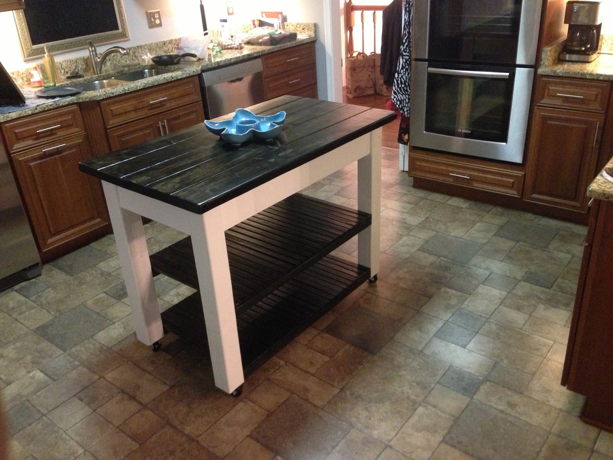 Ana White Rolling Kitchen Island DIY Projects