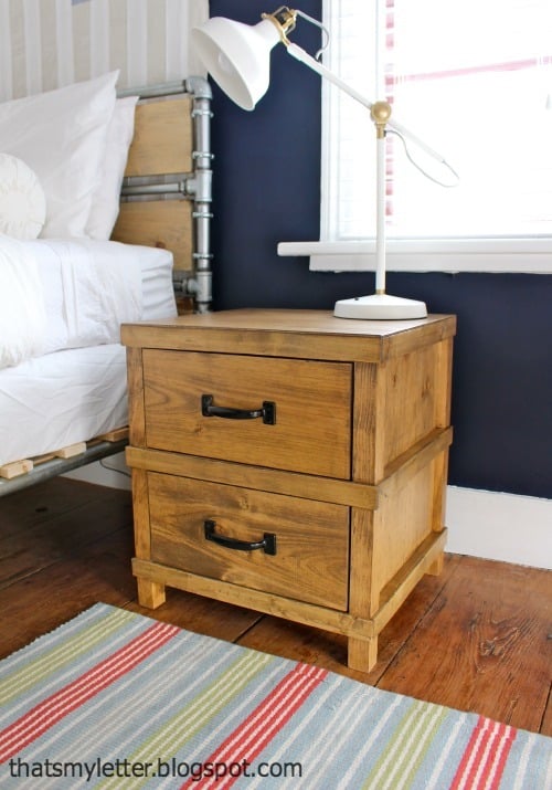 bedside tables inspired by pottery barn kids owen nightstand plans 