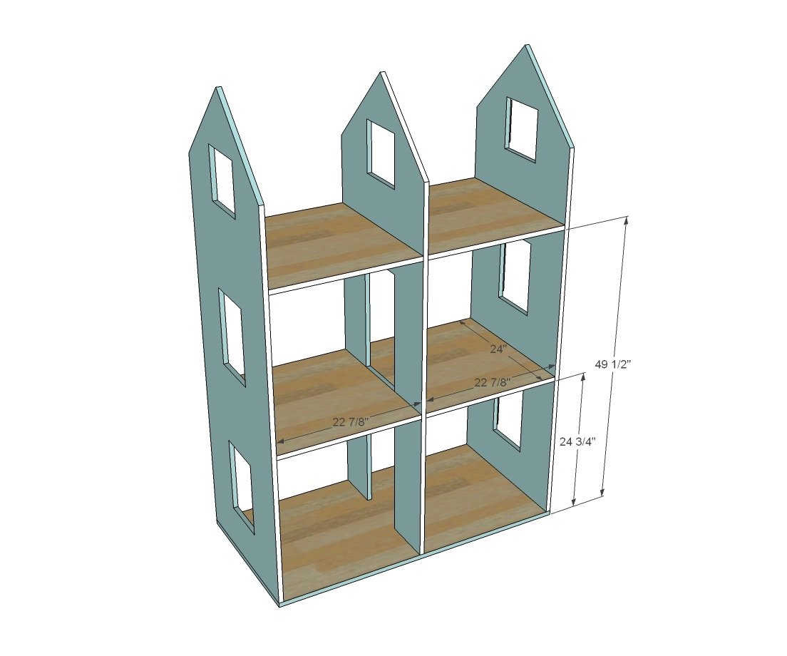 Simple Diy Dollhouse Plans for Large Space