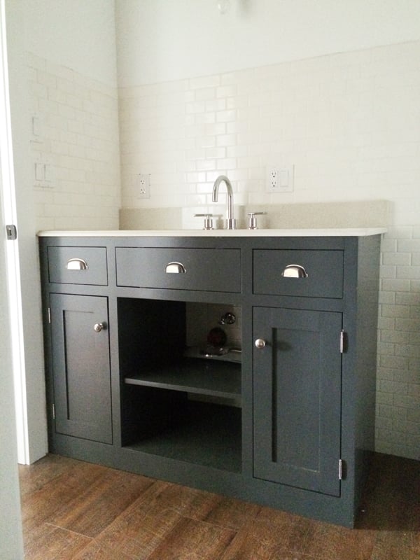 ana white | simple gray bath vanity - diy projects