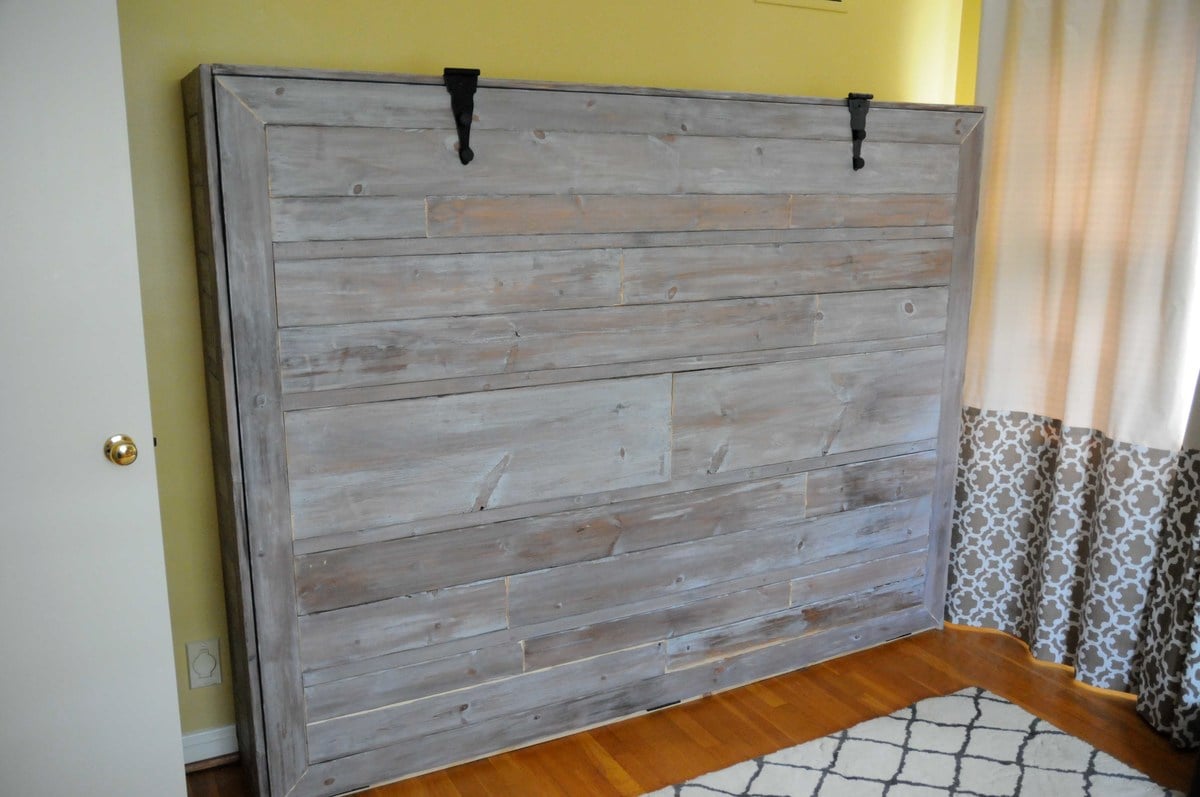 Rustic Queen Sized Wall Bed | Do It Yourself Home Projects from Ana 