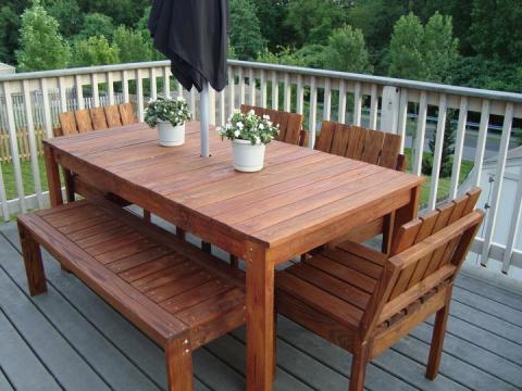 ana white | simple outdoor dining table - diy projects