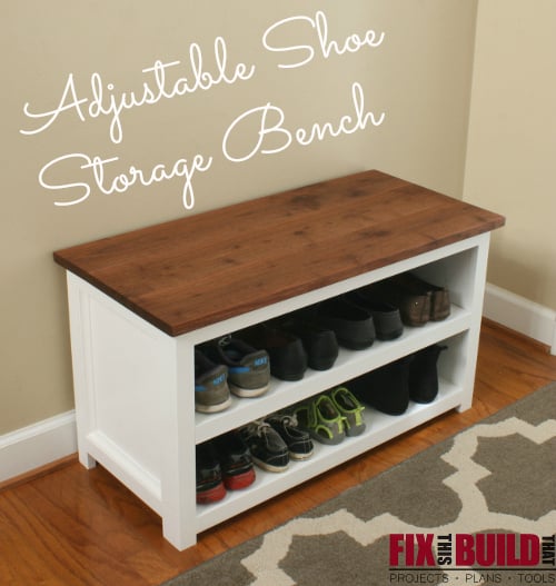 Ana White | Adjustable Shoe Storage Bench - DIY Projects