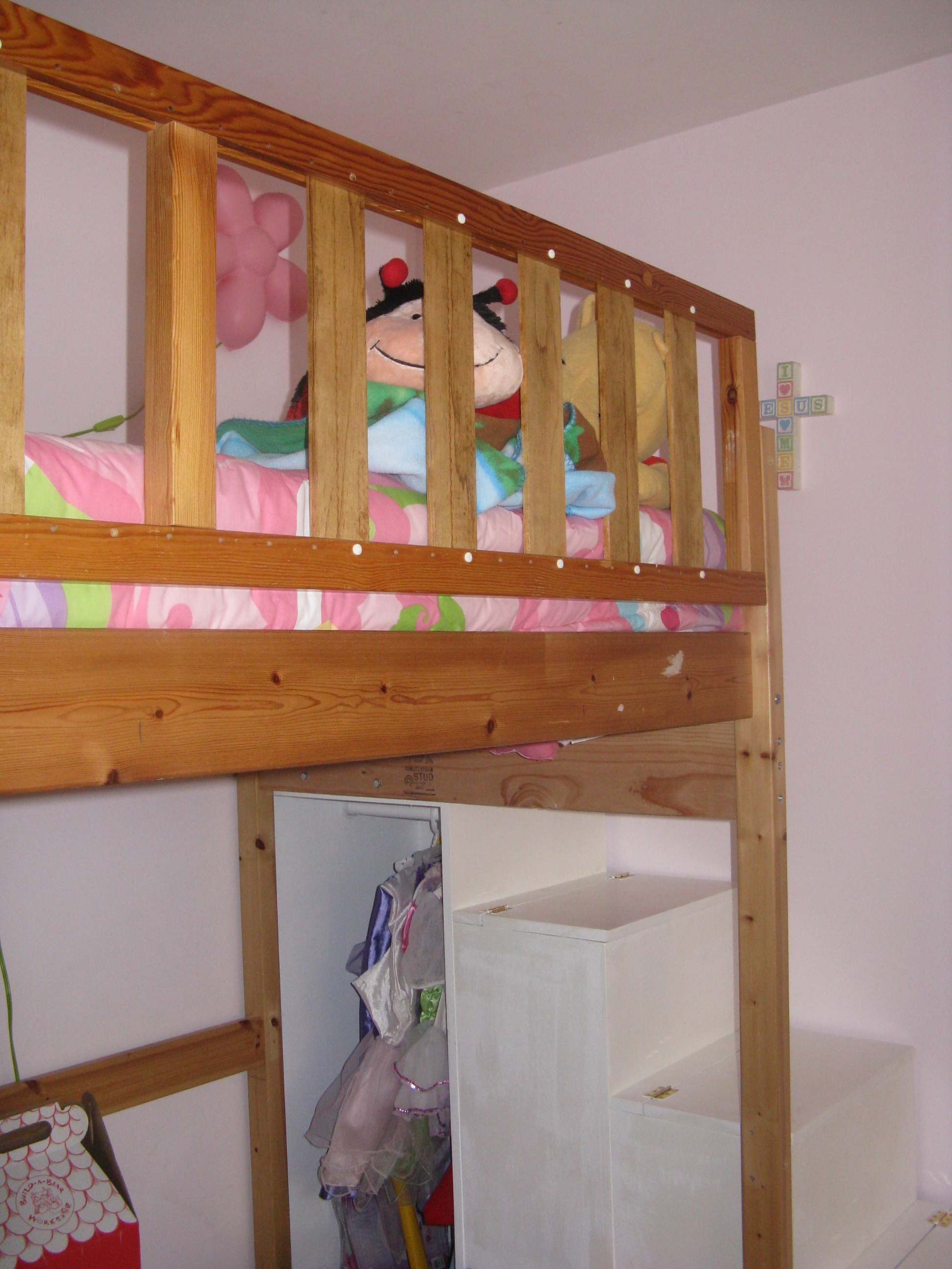 Ana White | First Project- loft bed stairs/new rail - DIY Projects