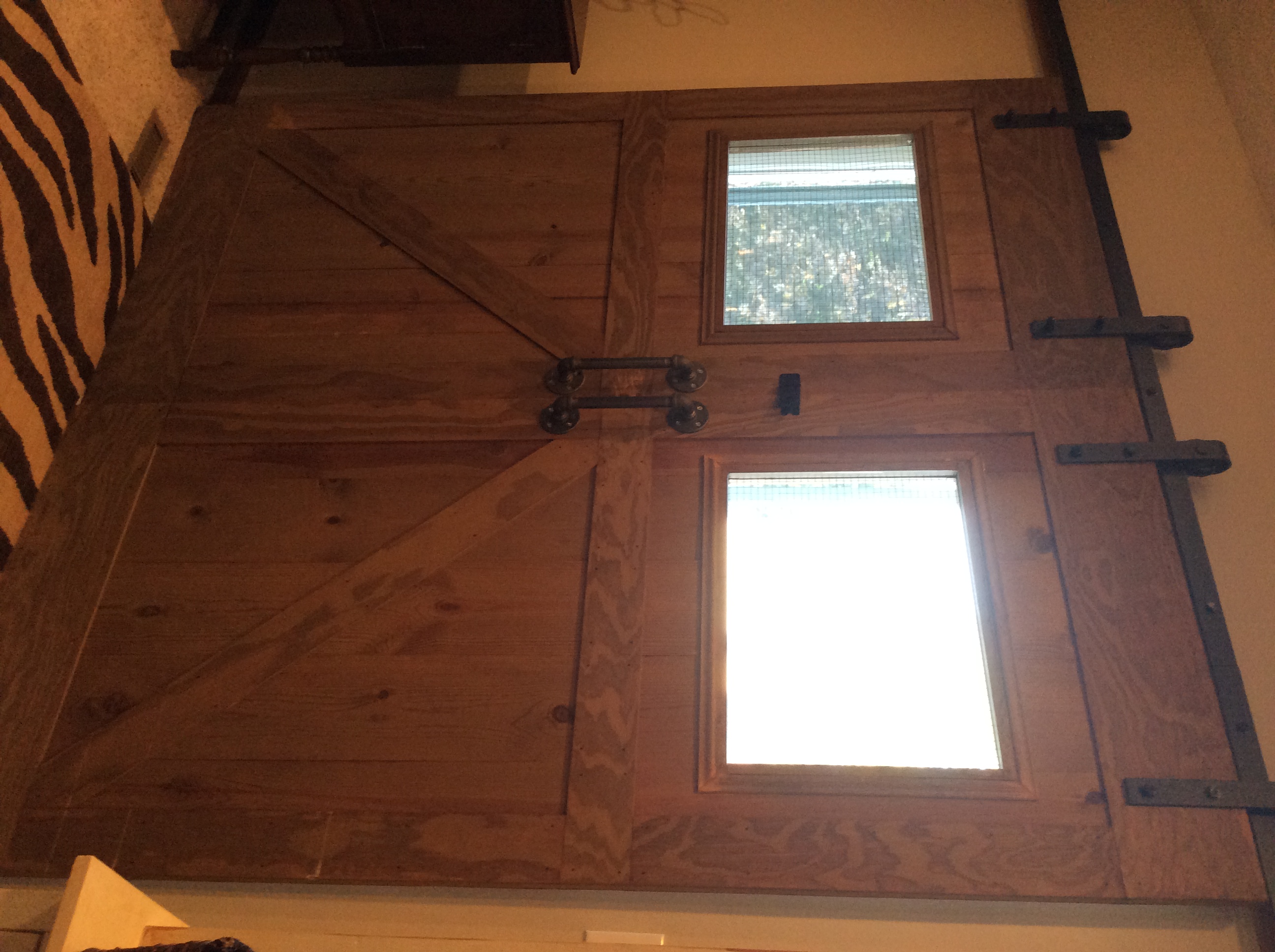 Ana White Sliding Barn doors over sliding glass door DIY Projects
