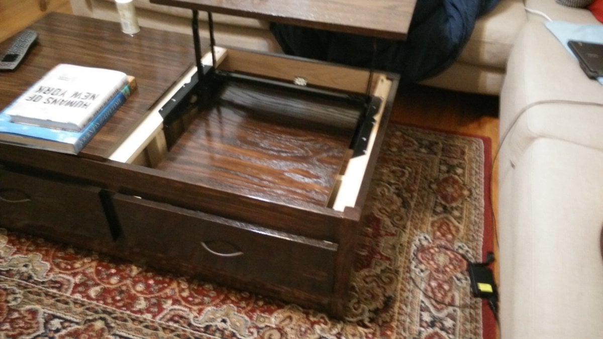 lift top coffee table plans