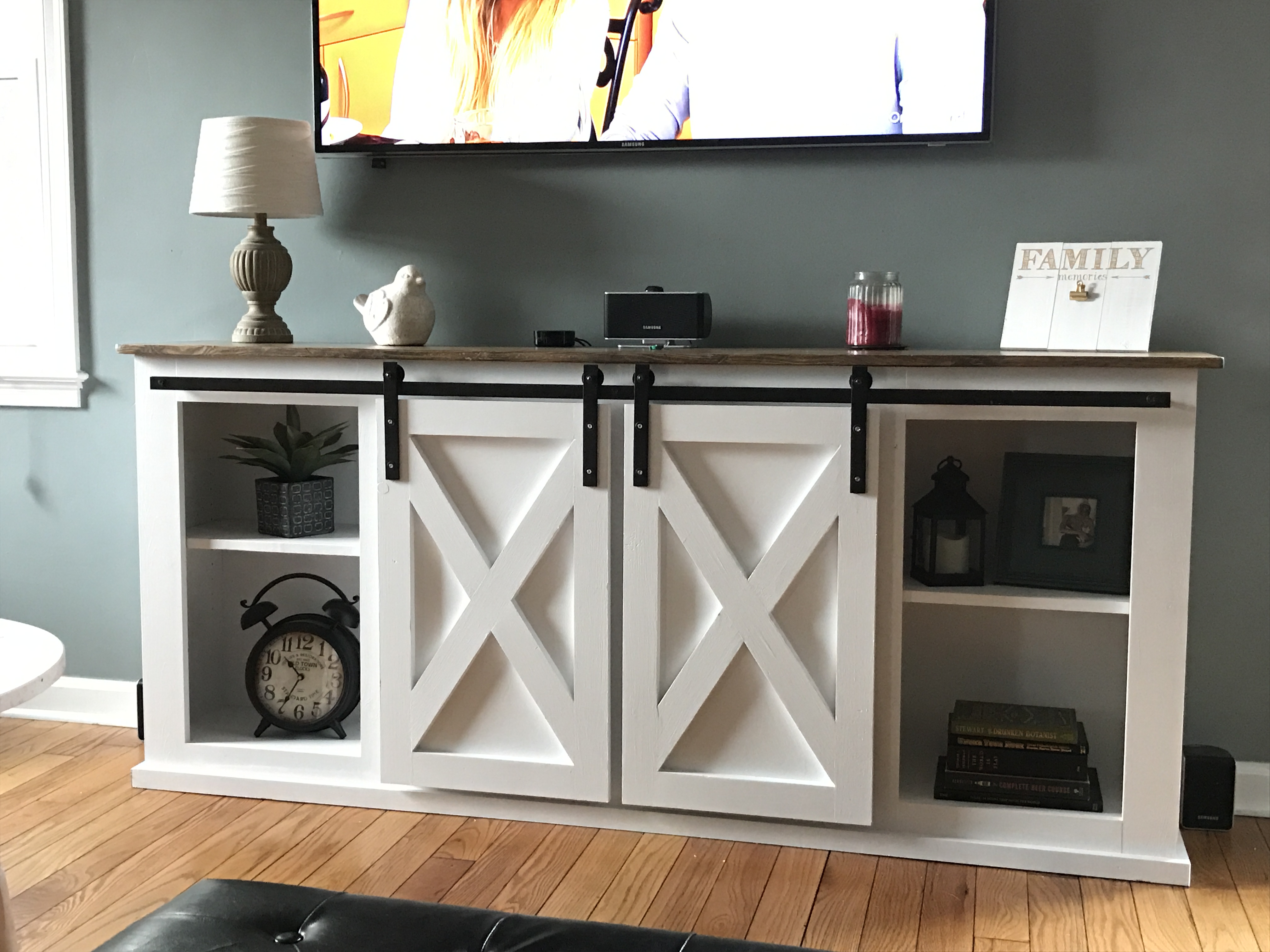 Ana White Grandy Sliding Door Console - DIY Projects